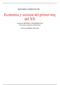 RESUMEN COMPLETO DE Economia y societat del primer terç del XX