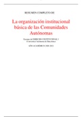 La organización institucional básica de las Comunidades Autónomas