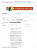 NR 509 SHADOW HEALTH ASSESSMENT STUDY GUIDE 