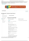 NR 509 Week 5 Shadow Health Gastrointestinal Physical Assessment DOCUMENTATION
