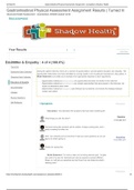 NR 509 Week 5 Shadow Health Gastrointestinal Physical Assessment EDUCATION AND EMPATHY