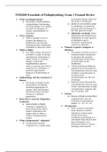 NUR2603 Essentials of Pathophysiology Exam 1 Focused Review(100% CORRECT)