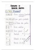 Formulario de geometria analitica: La recta, la elipse,parabola e hiperbola 