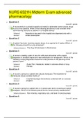 NURS 6521N Midterm Exam Advanced Pharmacology Question And Answers( Download To Score An A)