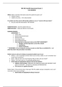 NR 302: Health Assessment Exam 1 CAS SESSION