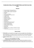 Chamberlain College of Nursing NR599 Midterm and Final Exam Study Guide.(LATEST UPDATE)