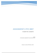 Psychological assessment assignment 2 2020