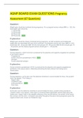 AGNP BOARD EXAM QUESTIONS Pregnancy Assessment( Download To Score An A)