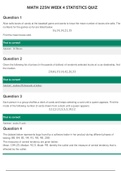 MATH 225N WEEK 4 QUIZ COLLECTION (MULTIPLE VERSIONS) -  (SUMMER TERM) (SPRING TERM) 100%