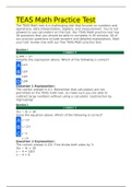 TEAS Math Practice Test | LATEST ANSWERS