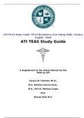 ATI TEAS Study Guide; TEAS Breakdown, Test-Taking Skills , Science, English , Math
