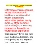 NR-708 Week 2 Discussion 1: Healthcare Economics and Nursing Practice