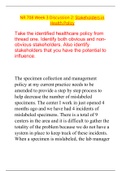 NR 708 Week 3 Discussion 2: Stakeholders in Health Policy
