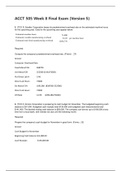 ACCT 505 Managerial Accounting - ACCT 505 Week 8 Final Exam (Version 5) GRADED A