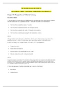 NR 328 PEDS EXAM 1 RESOURCES (QUESTIONS, CORRECT ANSWERS AND RATIONALES) GRADED A+ 