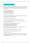 NR 101 EXIT EXAM  | ANSWERS WITH RATIONALE