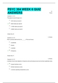 PSYC 304 WEEK 6 QUIZ ANSWERS | COMPLETE GUIDE 