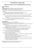 NR 566 Week 4 Study Guide Chapter 25: Drugs Used in Treating Inflammatory Processes 