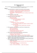 Bio319 Midterm Exam review sheet with correct information