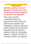 NR 708 Week 4 Discussion 1: Nursing Legislation and Nursing Practice | Latest  Guide 