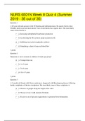 NURS 6501N Week 8 Quiz 4 (Summer 2019 - 35 out of 35) Questions And Correct Answers