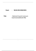 NCLEX-RN V12.35 National Council Licensure Examination(NCLEX-RN) new doc 2020/2021