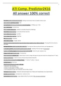 ATI - Predictor 2K16 (1)  ''all answers 100% correct guarantee  grade A ''