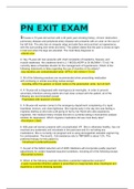 PN EXIT EXAM | VERIFIED ANSWERS 