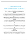  Article Introduction 100% correct answers  aid grade ‘A’
