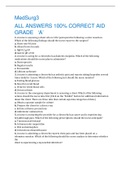 MedSurg3 ALL ANSWERS 100% CORRECT AID GRADE   ‘A’