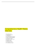 NU 530 Comprehensive Health History Interview.