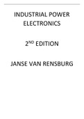 INDUSTRIAL POWER ELECTRONICS | Van Sc INDUSTRIAL POWER ELECTRONICS. JANSE VAN RENSBURG. ISBN: 9780981448305