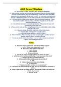 NURS 612 AHA Exam 2 Master Study Guide / AHA Exam 2 Review / AHA Exam 2 Master Study Guide.