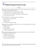 Medical-Surgical Practice Exam (123 multiple choice questions)Chamberlain college of nursing 