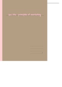 Class notes Principles of Marketing (BUS 346) 