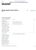 NURSING 2115 Mental Health Practice 2016 A Flashcards