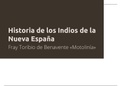 Resumen de Historia de los indios de la Nueva España por Motolinía