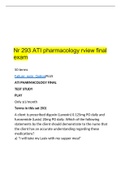 NURSING 293 ATI pharmacology rview final exam