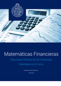 Resumen Matemáticas Financiers
