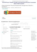 NR 509 Week 5 Shadow Health Gastrointestinal Physical Assessment DOCUMENTATION| Advanced Physical Assessment