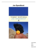 Boekverslag NL Joe Speedboot van Tommy Wieringa