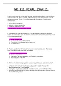NR 511 / NR511  FINAL EXAM 2 STUDY GUIDE. QUESTIONS WITH ANSWERS.