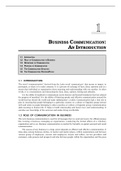 BUSINESS COMMUNICATION AN INTRODUCTION Correct Answers, Download to Score A