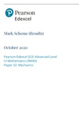 Edexcel maths mechanics -MS- 2020