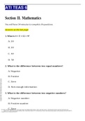 ATI_TEAS_6 Mathematics, science,  English and Language Usage QUESTION AND ANSWERS