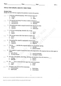 HIMA 100 final exam spring 2020 Med Term {multiple choices Answer the Questions}