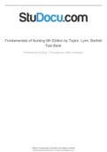 Test bank for fundamentals of nursing 9th edition by Taylor Lynne Bartlett