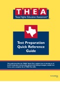 texas higher education assesment Test Preparation Quick Reference Guide