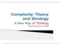 Complexity Theory and Strategy A New Way of Thinking