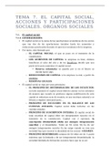 EL CAPITAL SOCIAL,  ACCIONES Y PARTICIPACIONES SOCIALES. ORGANOS SOCIALES